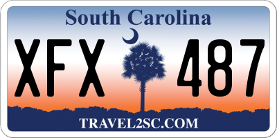 SC license plate XFX487