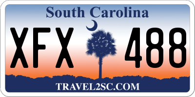 SC license plate XFX488