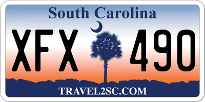 SC license plate XFX490