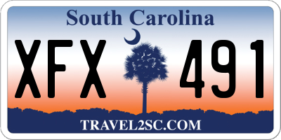 SC license plate XFX491