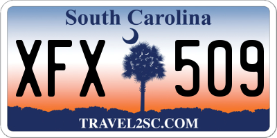 SC license plate XFX509