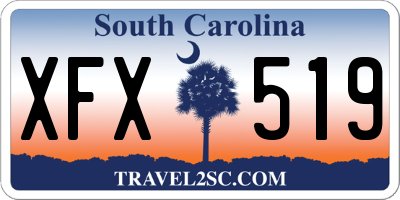 SC license plate XFX519