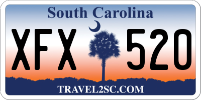 SC license plate XFX520