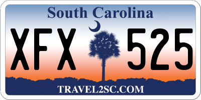 SC license plate XFX525