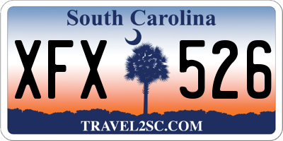 SC license plate XFX526