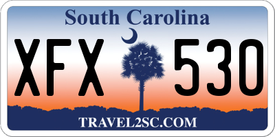 SC license plate XFX530