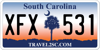 SC license plate XFX531