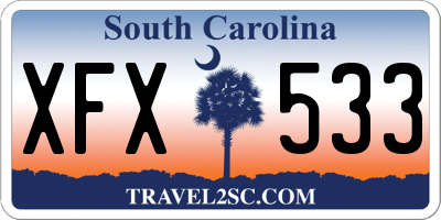 SC license plate XFX533