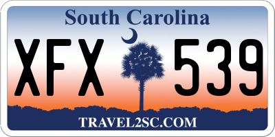 SC license plate XFX539