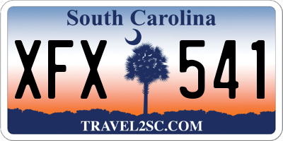 SC license plate XFX541
