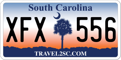 SC license plate XFX556