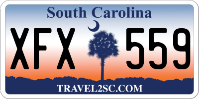 SC license plate XFX559