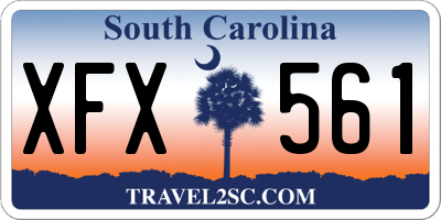 SC license plate XFX561