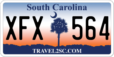 SC license plate XFX564