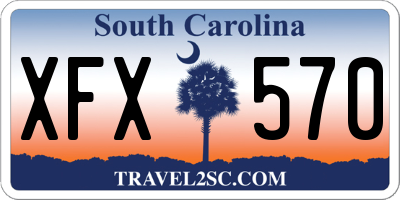 SC license plate XFX570