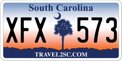 SC license plate XFX573