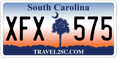SC license plate XFX575