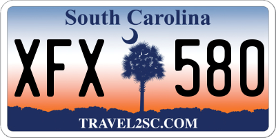 SC license plate XFX580