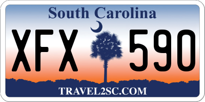 SC license plate XFX590