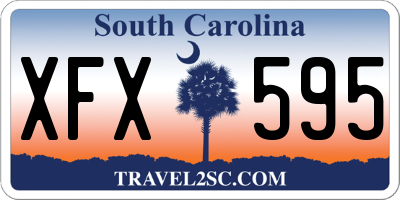 SC license plate XFX595