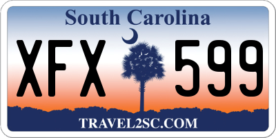 SC license plate XFX599