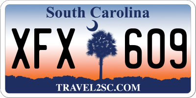 SC license plate XFX609