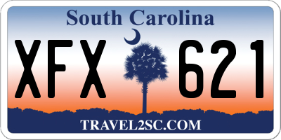 SC license plate XFX621