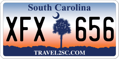 SC license plate XFX656