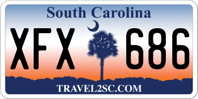 SC license plate XFX686
