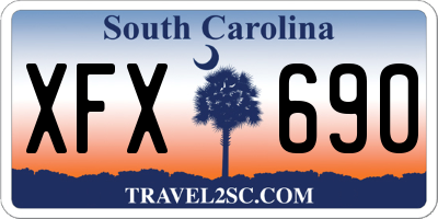 SC license plate XFX690