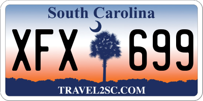 SC license plate XFX699