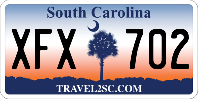 SC license plate XFX702