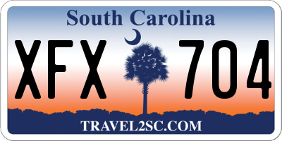 SC license plate XFX704