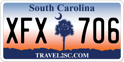SC license plate XFX706