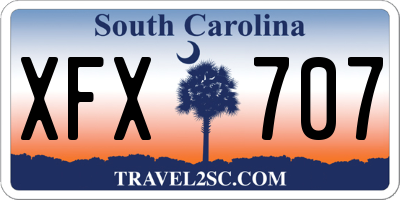 SC license plate XFX707