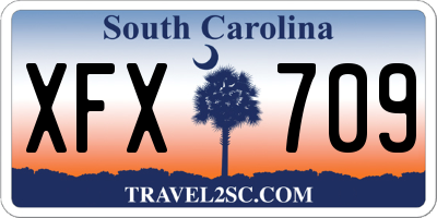 SC license plate XFX709
