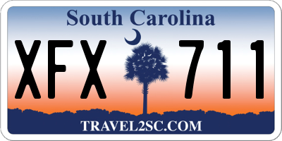 SC license plate XFX711