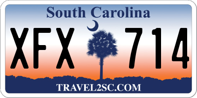 SC license plate XFX714