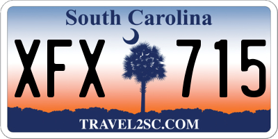 SC license plate XFX715