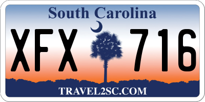 SC license plate XFX716