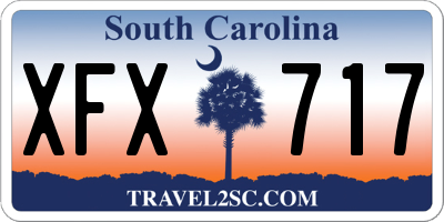 SC license plate XFX717