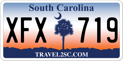 SC license plate XFX719