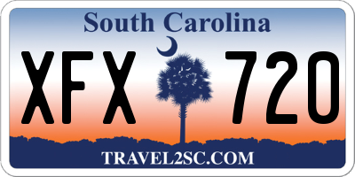 SC license plate XFX720