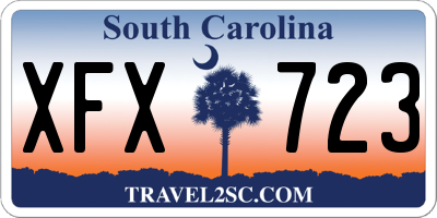 SC license plate XFX723