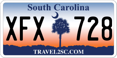 SC license plate XFX728