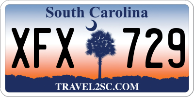 SC license plate XFX729