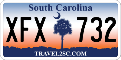 SC license plate XFX732