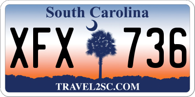 SC license plate XFX736