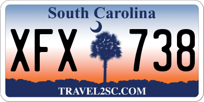 SC license plate XFX738