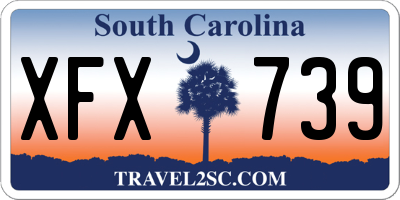 SC license plate XFX739